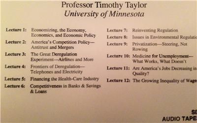   Courses The TEACHING COMPANY Cassette Economic Issues Great Economists