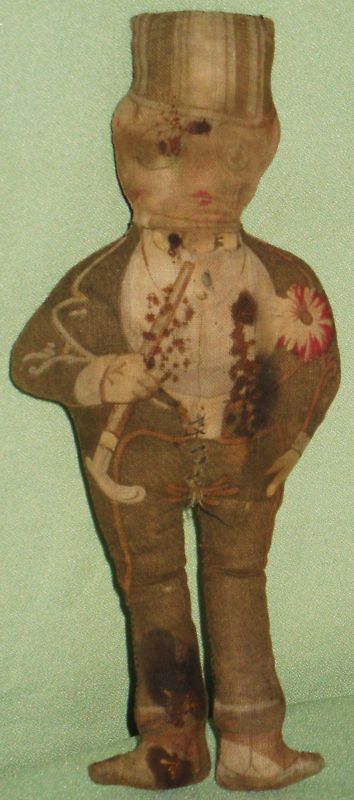 ANTIQUE FOXY GRANDPA RAG DOLL C. SCHULTZE CARTOON 1900  