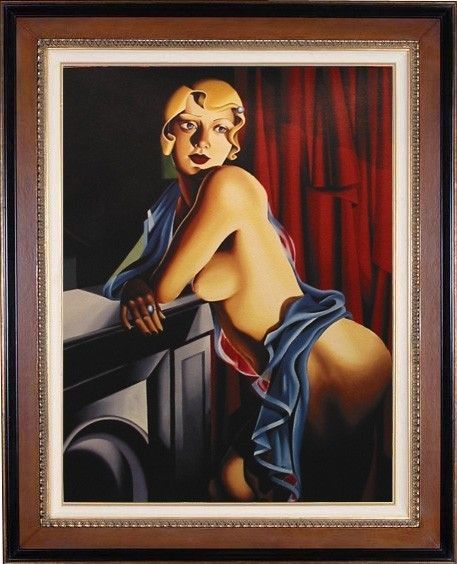 OIL PAINTING REPRO OF Tamara de Lempicka SIGNED NR  