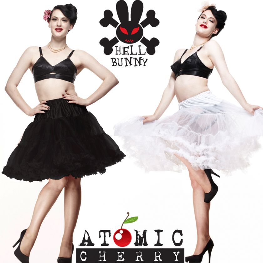 Hell Bunny 50cm Short Chiffon Petticoat 2 Layer Swing Rockabilly 50s 