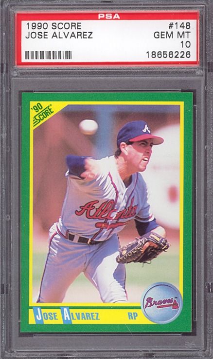 1990 Score #148 Jose Alvarez Braves PSA 10 pop 1  