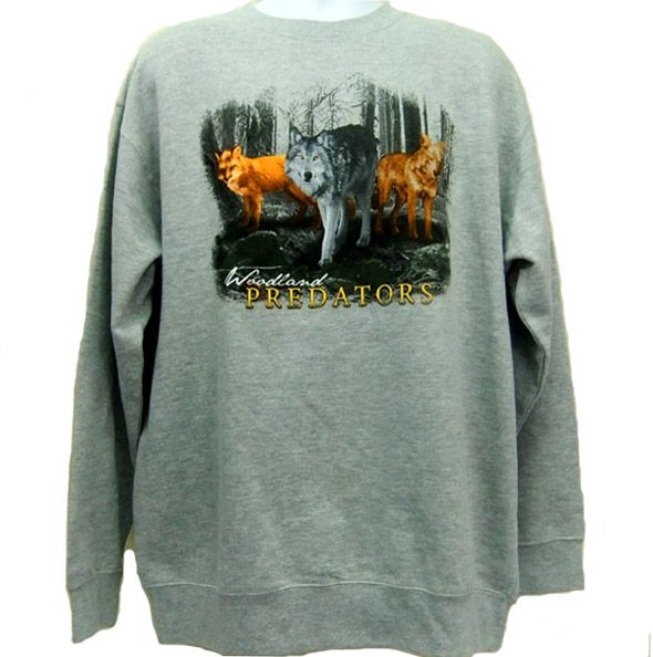 Mens American Outdoors Sweatshirt Woodland Predators 2X  