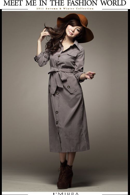   Women Long Style Dress Ladies Garment Girls Wind Coat #0711  