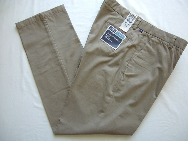 DOCKERS Brushed Cotton Flat Front Slacks Pant NEW  