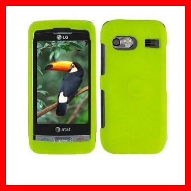 GREEN RUBBER HARD CRYSTAL CASE COVER LG VU PLUS GR700  