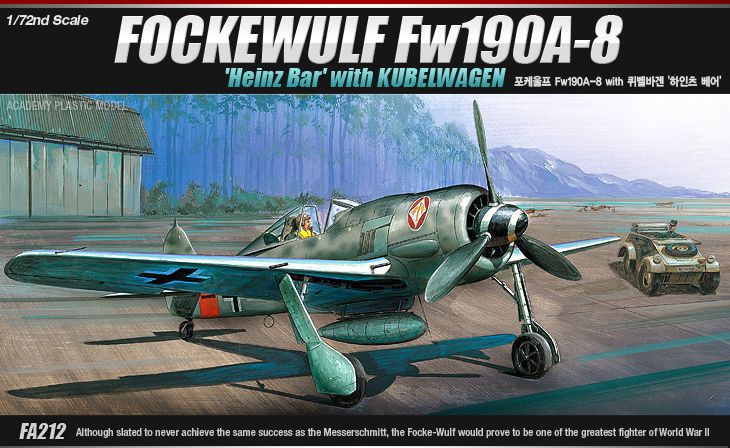 72 Academy FOCKEWULF Fw190A 8 with KUBELWAGEN  