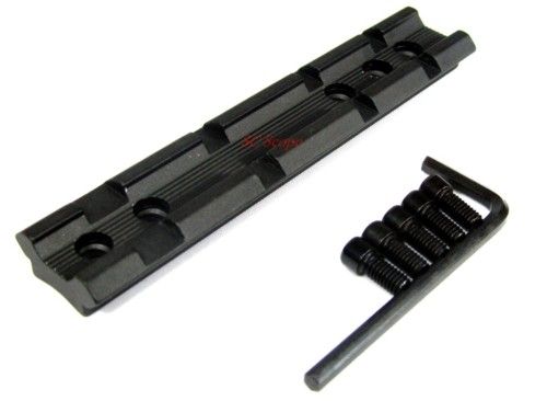 Dovetail to Weaver Adapter Picatinny Rail 100mm Length  