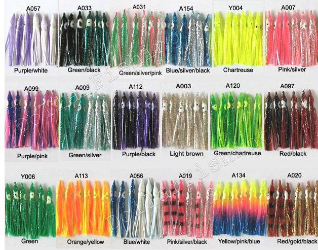 Octopus Skirts/Hoochies,Fresh Saltwater Lures,10x6  