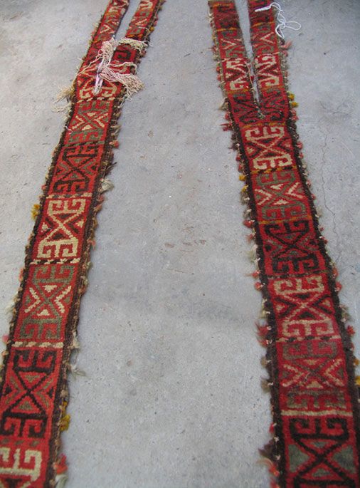 UZBEK WOOLLEN HAND WOVEN TENT BAND NOMADIC YURTS # 2895  