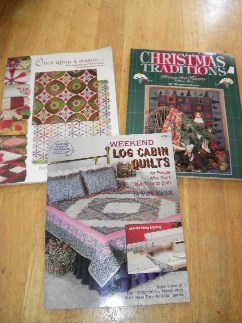 Lot of 3 Quilting Craft Books LOG CABIN CHRISTMAS  