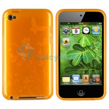 Accesory Bundle Flower Case for iPod Touch 4G Gen 4  