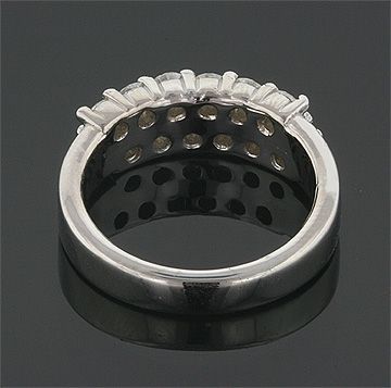 20 CT 14KW MOISSANITE DOUBLE ROW ETERNITY PRONG RING  