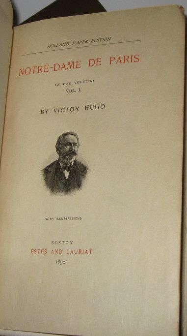 LEATHER; VICTOR HUGOs Works ILLUSTRATED Rag Paper  