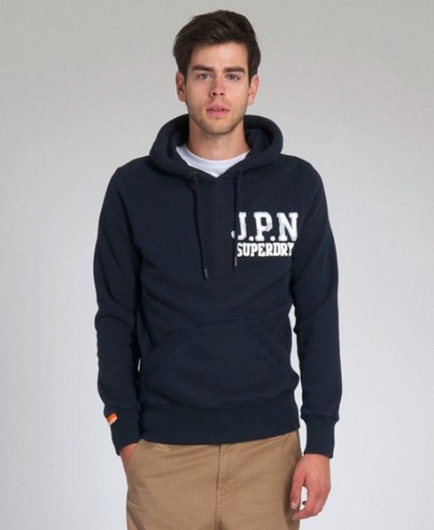   Mens Superdry Vintage Style J.P.N Applique Hoodie CT EB59/1513  