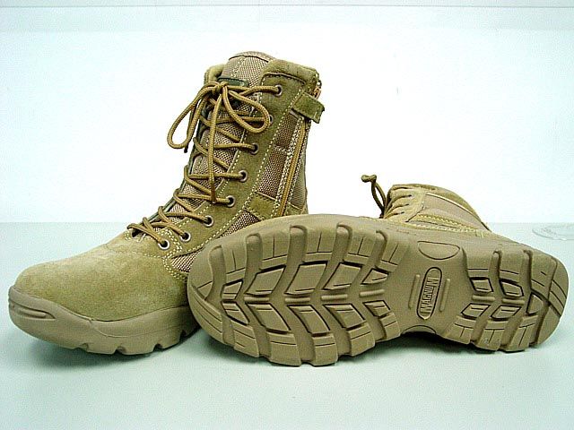 MAG Style 8 Side Zip Tactical Boot Tan Sz EU 42 US 8.5  