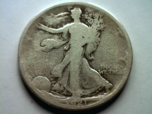 1921 WALKING LIBERTY HALF DOLLAR G GOOD NICE KEY DATE  