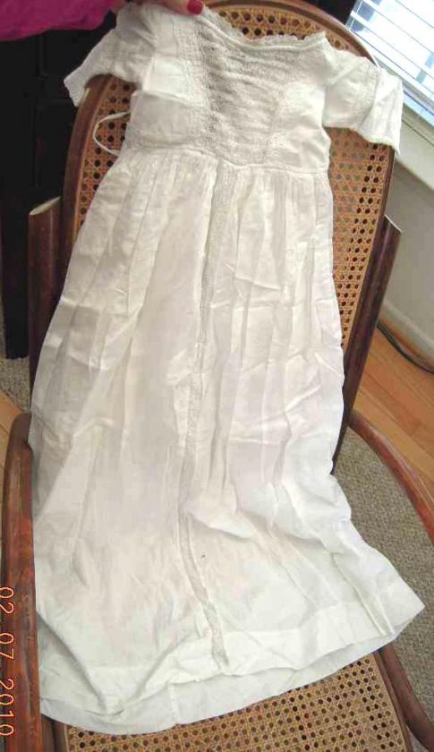 1800s antique VICTORIAN CHRISTENING DRESS #4  