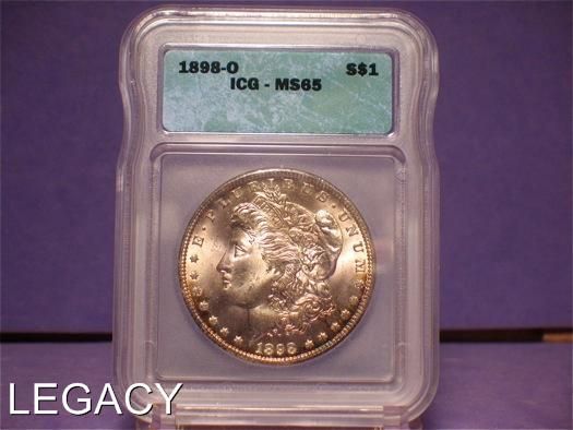 1898 O MORGAN SILVER DOLLAR ICG 90% SILVER (GSS+  