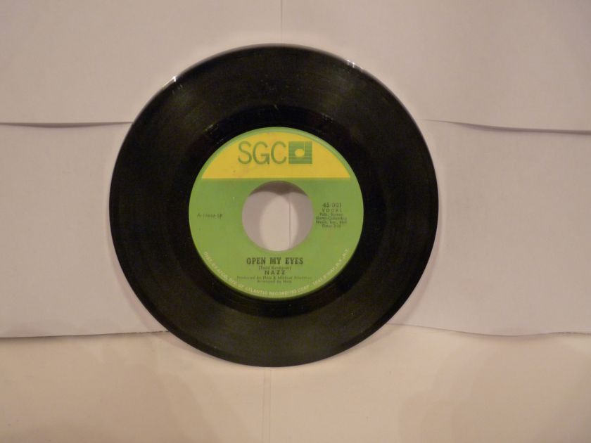 NAZZ OPEN MY EYES/HELLO ITS ME 45 TODD RUNDGREN GREEN LABEL  