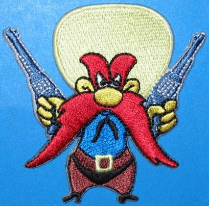 GUNSLINGER YOSEMITE SAM PATCH SIX GUNS 3 LOONEY TUNES  