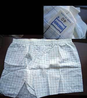 NEW Vtg 1979 Hanes BOXERS UNDERWEAR MENS 40 XL BLUE  