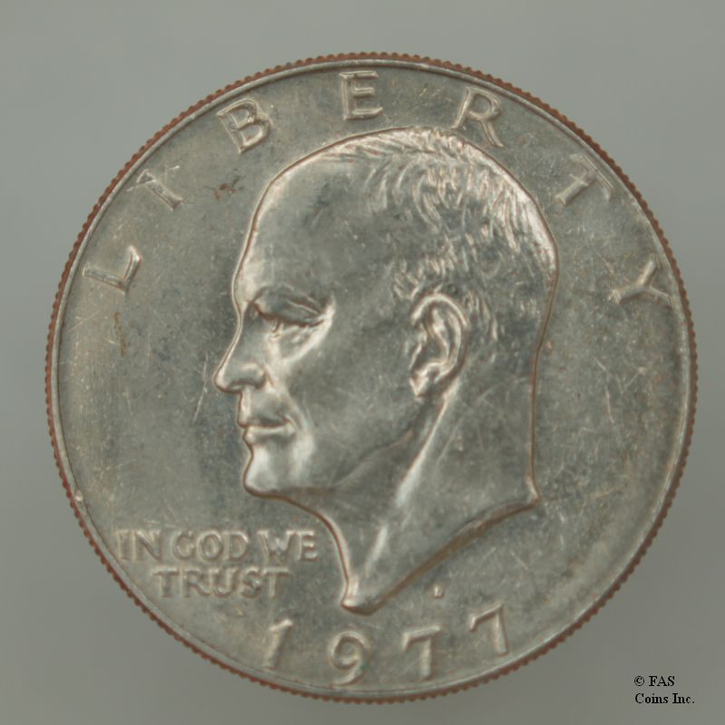 1977 D AU Clad Eisenhower Dollar US Coin  