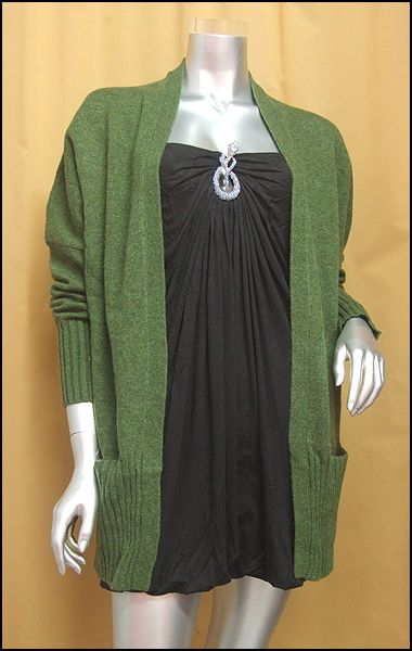 Crew 2011 Fall YOGA CARDIGAN $148 Green Size Small, XLarge  