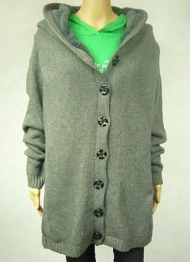 D173 Womens Velvet Lined Baggy Hooded Cardigan size M (6 colors 