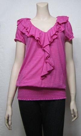 INC International Concepts Ruffle Collar Top S XL  