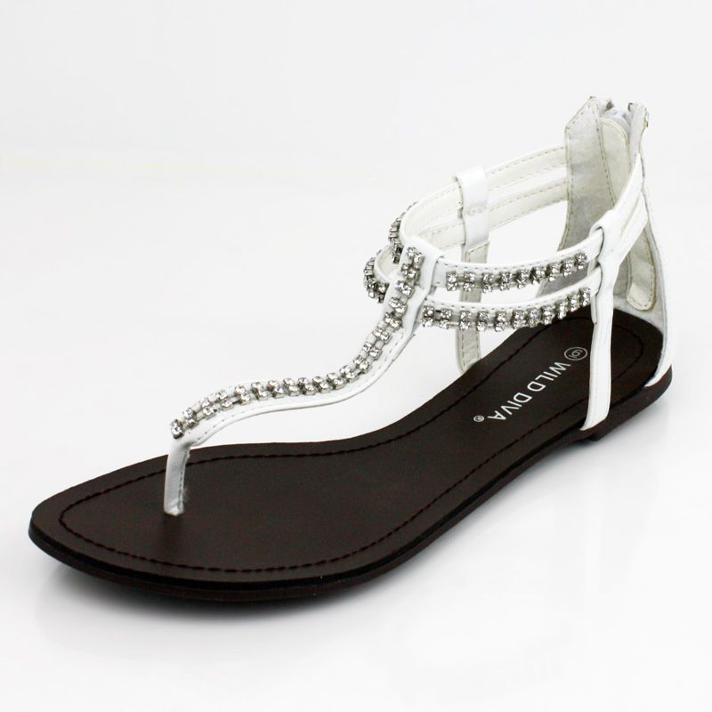 WALTZ 220 Flats by WILD DIVA in White Patent  