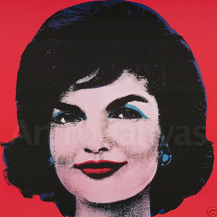 36x36 JACKIE 1964 ANDY WARHOL KENNEDY ONASSIS CANVAS  