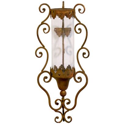 Wrought Iron Wall Sconce Candle Holder 8.5x25   89856  