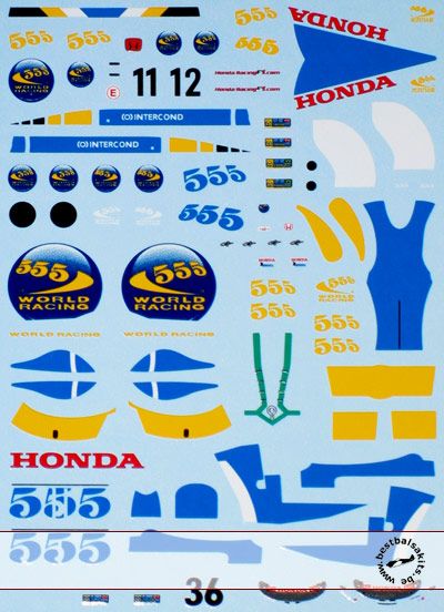 43 FULL SPONSOR DECAL HONDA RA106 GP CHINA for PMA  