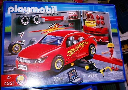 PLAYMOBIL 4321 Car Repair Hot Rod Racecar Cars Tuning Shop NEW NIB 