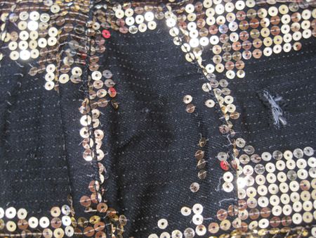 4135 BALMAIN Jeans Runway Pants Sequined Paris 36 XS S #000851  