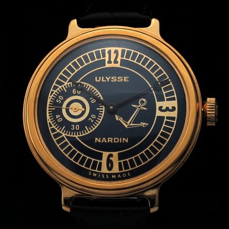 Mens SUBSTANTIAL 1920s ULYSSE NARDIN LOCLE GENEVE Vintage Watch NAVY 