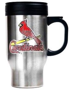 CARDINALS ST LOUIS 16oz 3D TRAVEL MUG Stainless NEW  