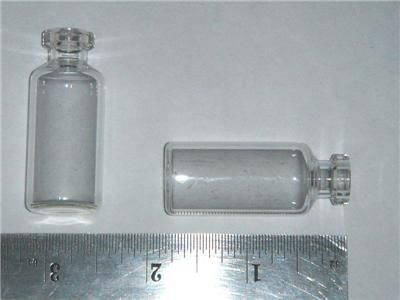 10x 7ml Clear Glass Bottles Vials w/ Corks 1.8 Tall  