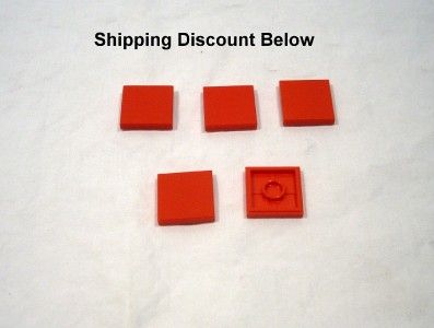 Legos Tile 2 x 2 with Groove 3068b Red Lot of 5 7822  