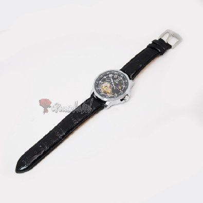 Y194 Mechanical Chronograph Balance Wheel Black Watch  