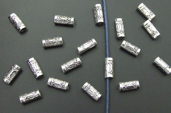 60 Tibetan Silver Fancy Tube Beads 13mm B972  