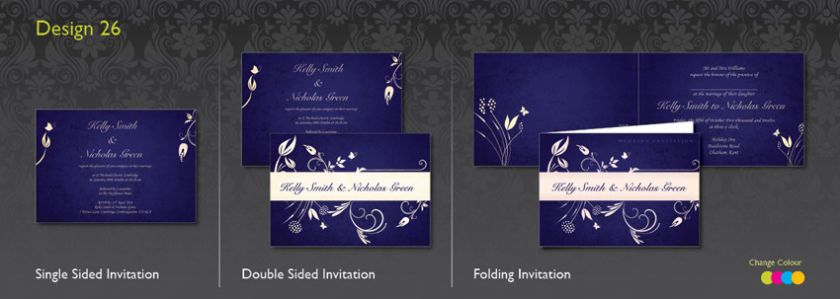 Personalised Wedding Day Evening Invitations  