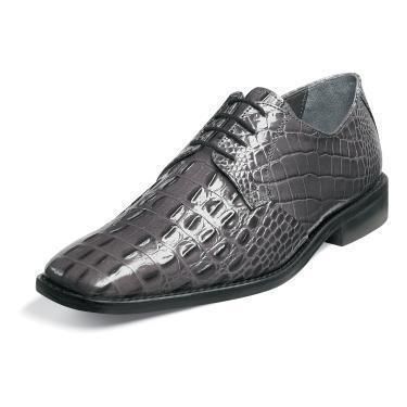 Stacy Adams Mens Merrick Gray Leather Shoe 24542  