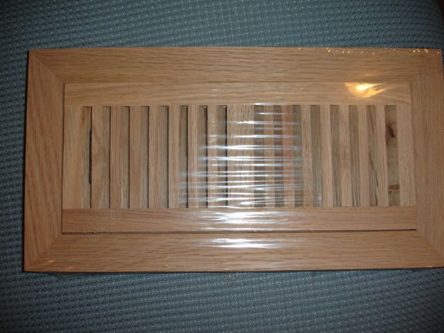 Oak Floor   flush mount heat vent  