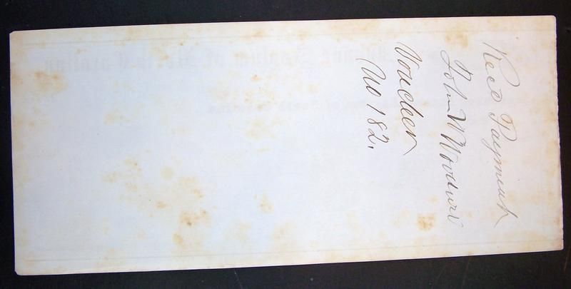 Confederate Colonel Thomas George Walton Signed Check  