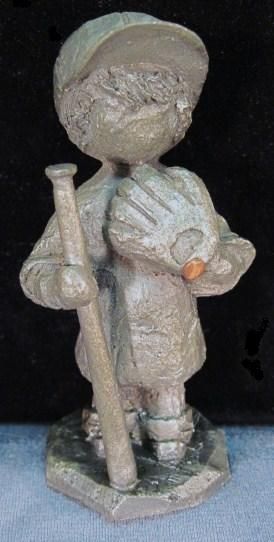 WALLI ORTMAN~HUDSON PEWTER SCULPTURE~BASEBALL PLAYER  