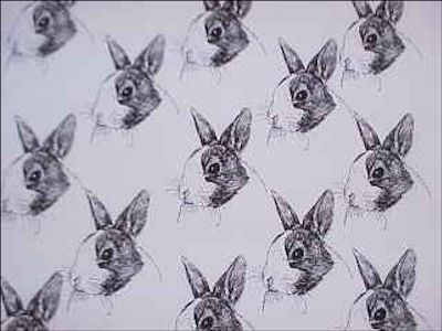 DUTCH RABBIT CRAFT FABRIC 1 YARD  