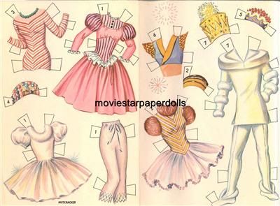 VINTAGE Nutcracker PAPER DOLL LASER REPRO FREE SH W2  