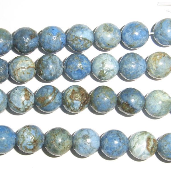 8MM ROUND CHINESE LARIMAR GEMSTONE BEADS 15L  