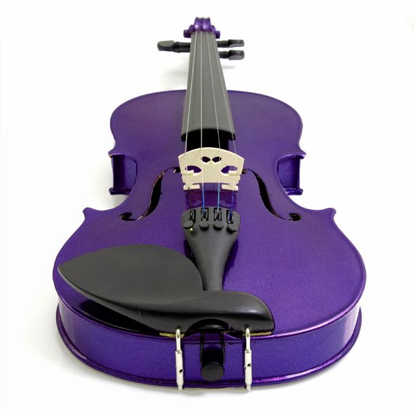 PURPLE SOLIDWOOD VIOLIN +$55 GIFT+SETUP+LESSON  